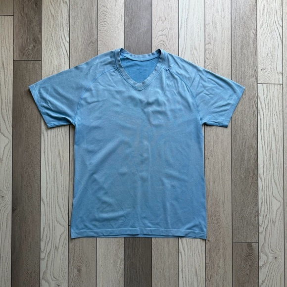 lululemon athletica Other - Lululemon Men's Light Blue V-Neck Performance Shirt size M
